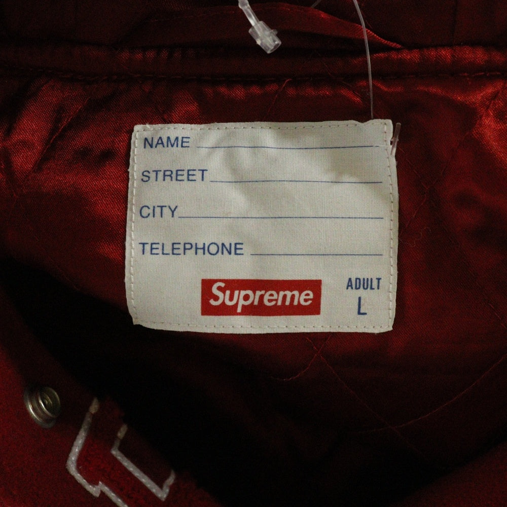 SUPREME(シュプリーム) 20AW King Hooded Varsity Jacket キングフーデッド バーシティジャケット レッド/ホワイト