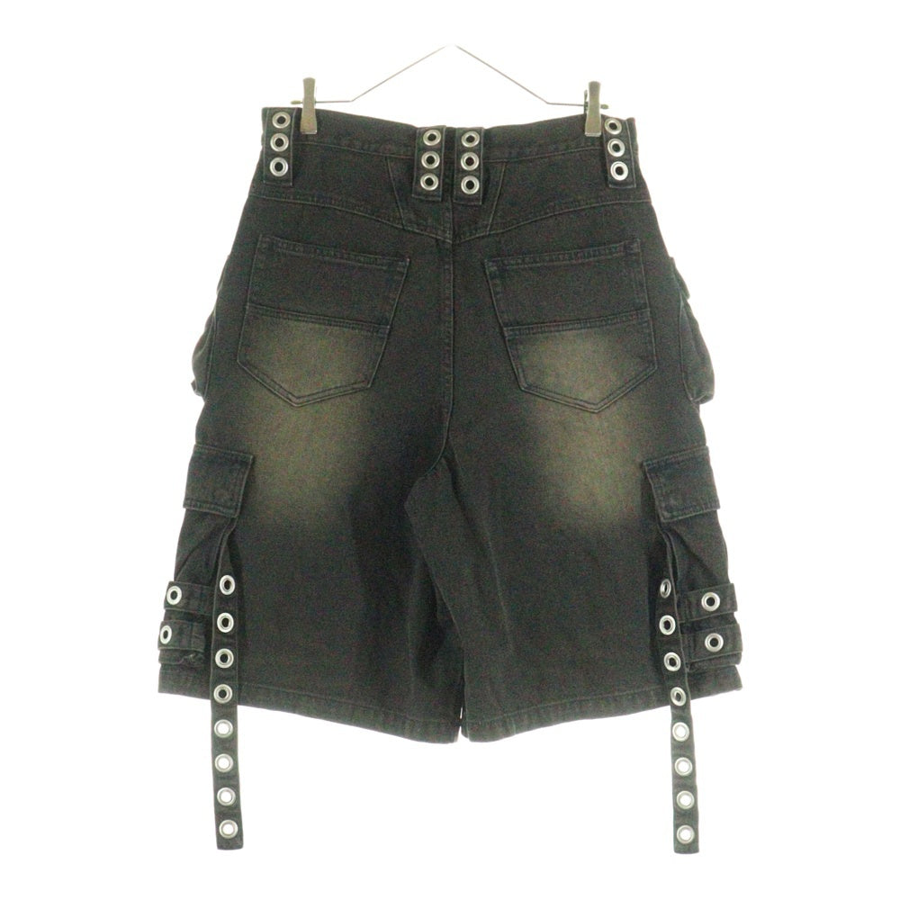 BREATH(ブレス) 24SS DAMAGE CARGO BIG SHORTS ダメージ加工 カーゴビッグショーツ デニムショートパンツ ブラック BR24SS-P1007