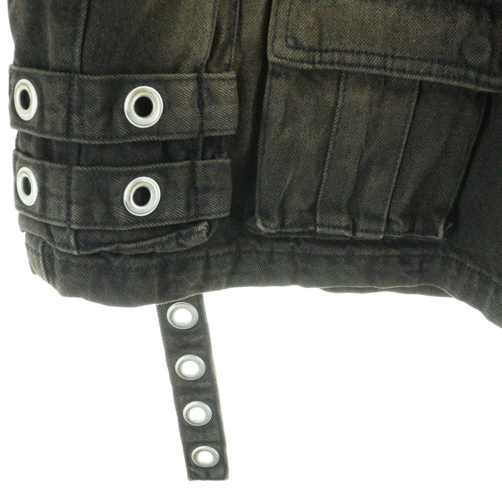 BREATH(ブレス) 24SS DAMAGE CARGO BIG SHORTS ダメージ加工 カーゴビッグショーツ デニムショートパンツ ブラック BR24SS-P1007