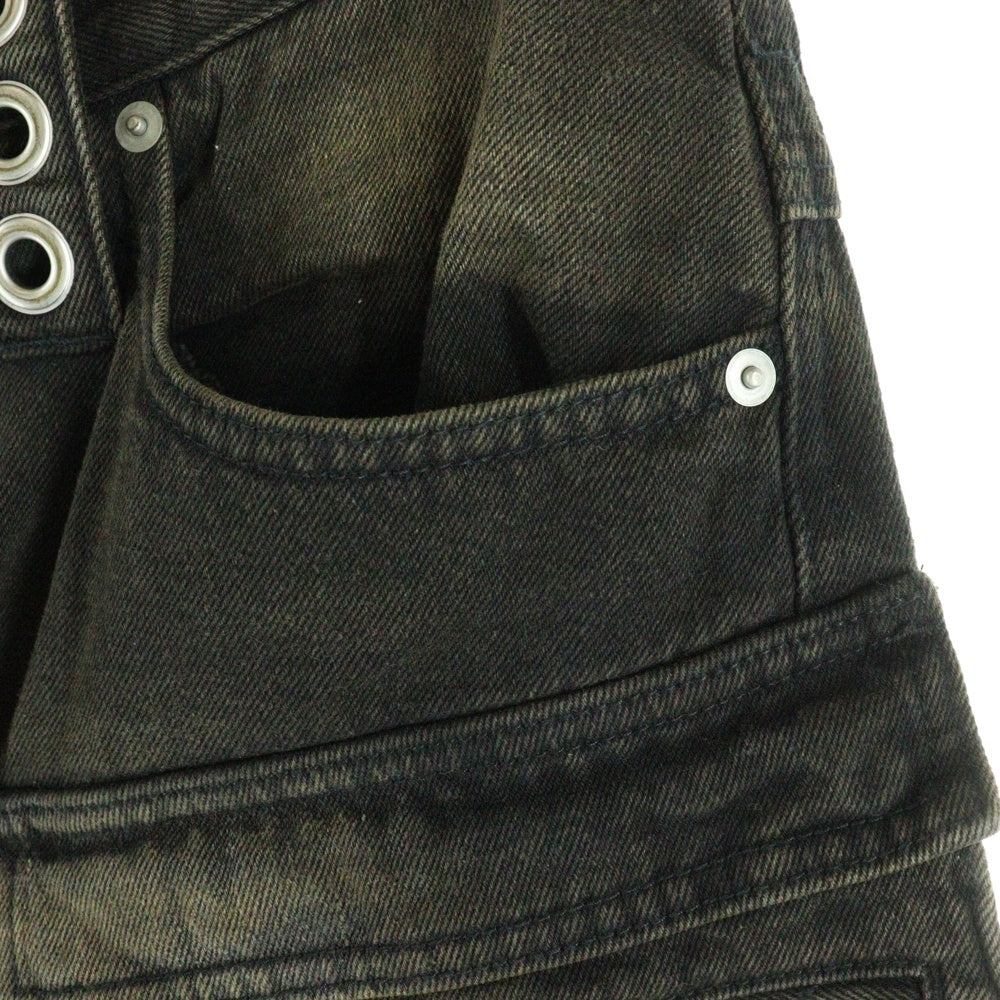 BREATH(ブレス) 24SS DAMAGE CARGO BIG SHORTS ダメージ加工 カーゴビッグショーツ デニムショートパンツ ブラック BR24SS-P1007