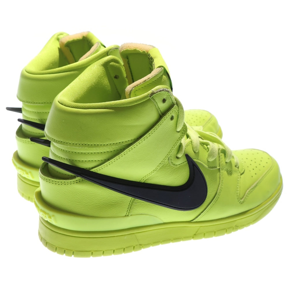 NIKE(ナイキ) ×AMBUSH DUNK HIGH FLASH LIME アンブッシュ ダンク フラッシュライム ハイカットスニーカー ネオングリーン US8/26cm CU7544-300