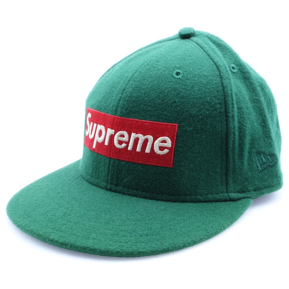 SUPREME(シュプリーム) 10AW ×NEW ERA Woolrich Box Logo CAP ニューエラ ウールリッチ ボックスロゴデザイン ベースボールキャップ 帽子 グリーン
