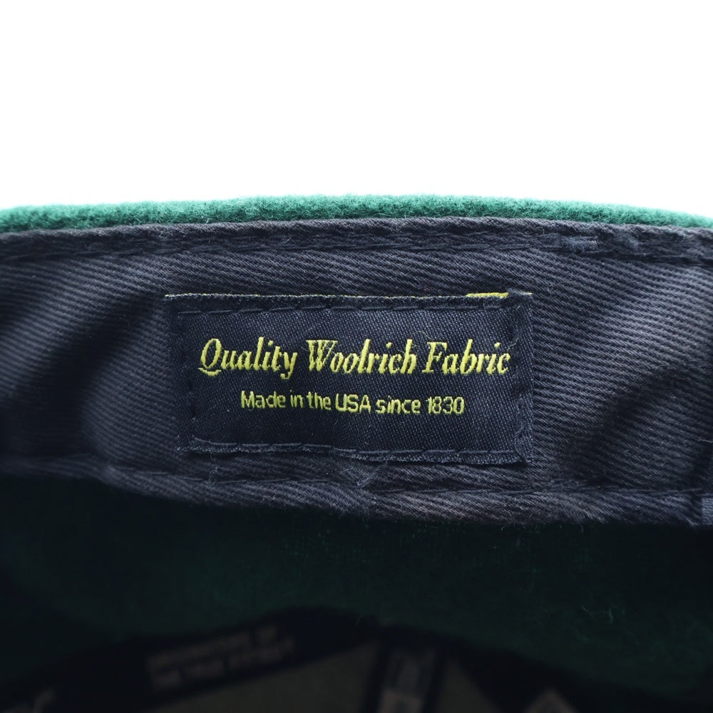 SUPREME(シュプリーム) 10AW ×NEW ERA Woolrich Box Logo CAP ニューエラ ウールリッチ ボックスロゴデザイン ベースボールキャップ 帽子 グリーン