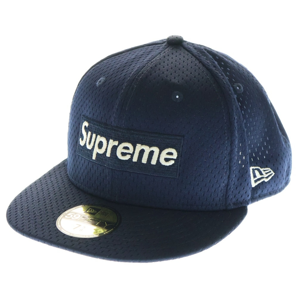 SUPREME(シュプリーム) 18SS ×NEWERA Mesh Box Logo Cap ニューエラ ボックスロゴデザイン メッシュキャップ ネイビー