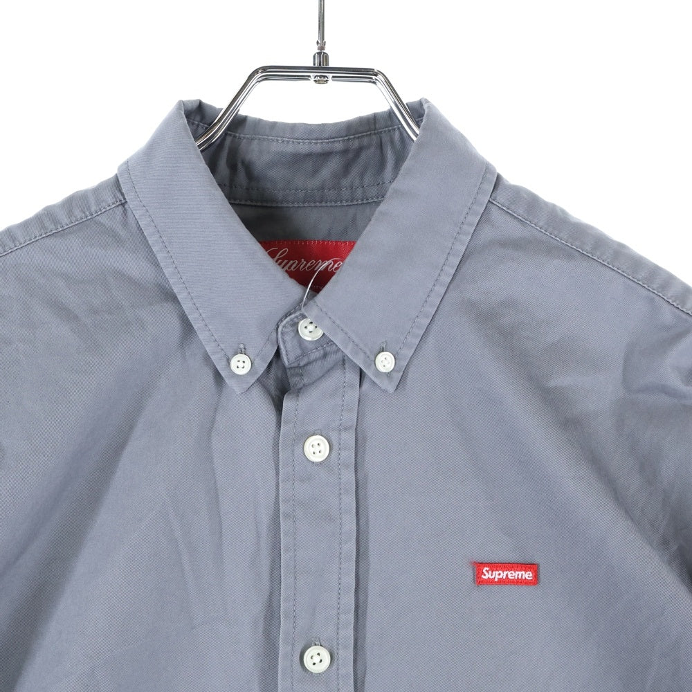 SUPREME(シュプリーム) 22AW Small Box Shirt スモールボックスロゴ ボタンダウン 長袖 ロングスリーブシャツ グレー