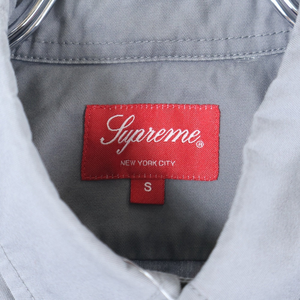 SUPREME(シュプリーム) 22AW Small Box Shirt スモールボックスロゴ ボタンダウン 長袖 ロングスリーブシャツ グレー