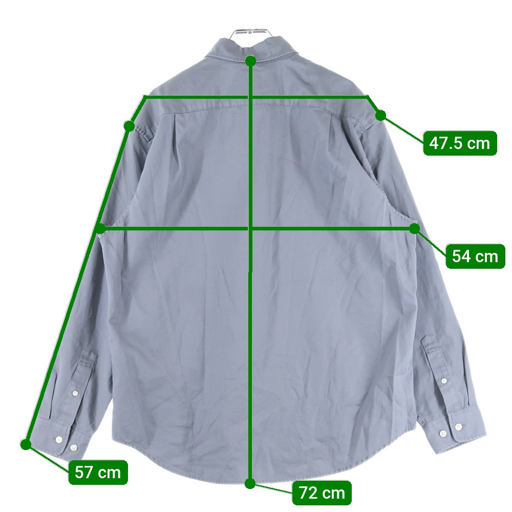 SUPREME(シュプリーム) 22AW Small Box Shirt スモールボックスロゴ ボタンダウン 長袖 ロングスリーブシャツ グレー