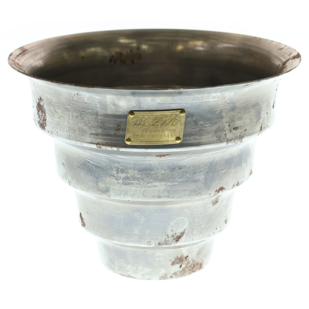 m&m(エムアンドエム) ×MASSES POT TYPE 8 - CLIFF STEEL / MEDIUM マシス クリフ 鉄鉢 ポット シルバー