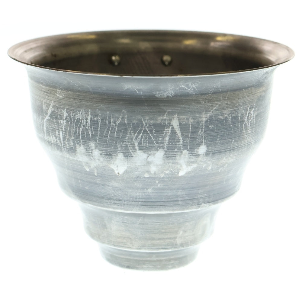 m&m(エムアンドエム) ×MASSES POT TYPE 5 - Conch STEEL / SMALL マシス コンク 鉄鉢 ポット シルバー