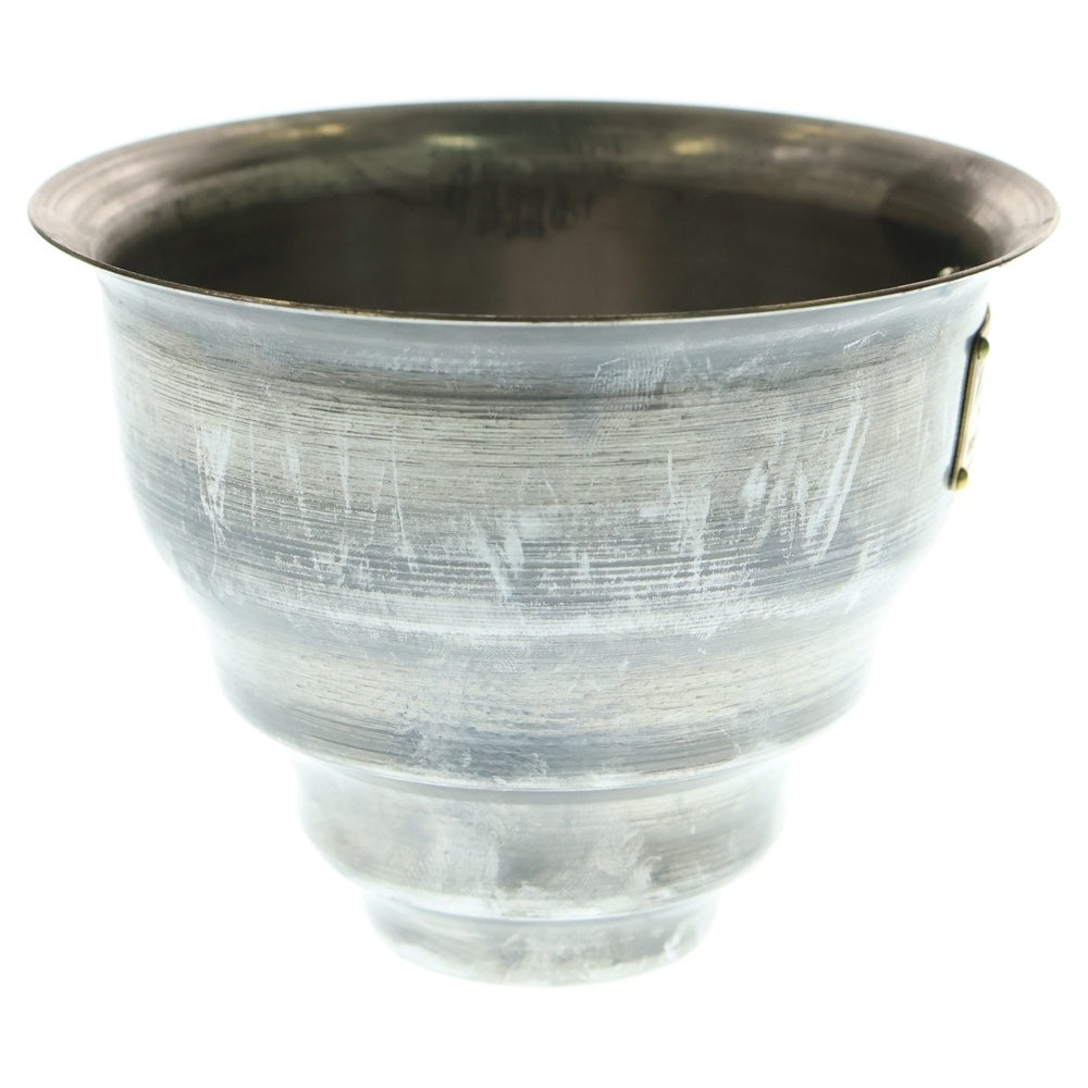 m&m(エムアンドエム) ×MASSES POT TYPE 5 - Conch STEEL / SMALL マシス コンク 鉄鉢 ポット シルバー