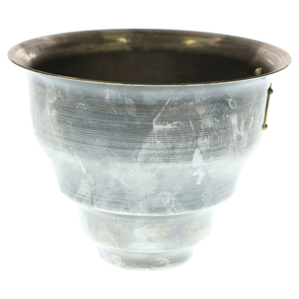 m&m(エムアンドエム) ×MASSES POT TYPE 5 - Conch STEEL / SMALL マシス コンク 鉄鉢 ポット シルバー