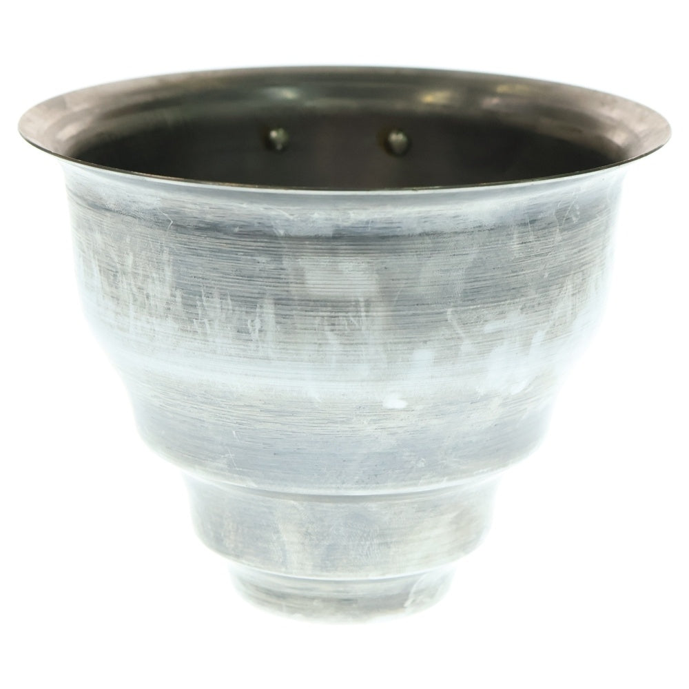 m&m(エムアンドエム) ×MASSES POT TYPE 5 - Conch STEEL / SMALL マシス コンク 鉄鉢 ポット シルバー