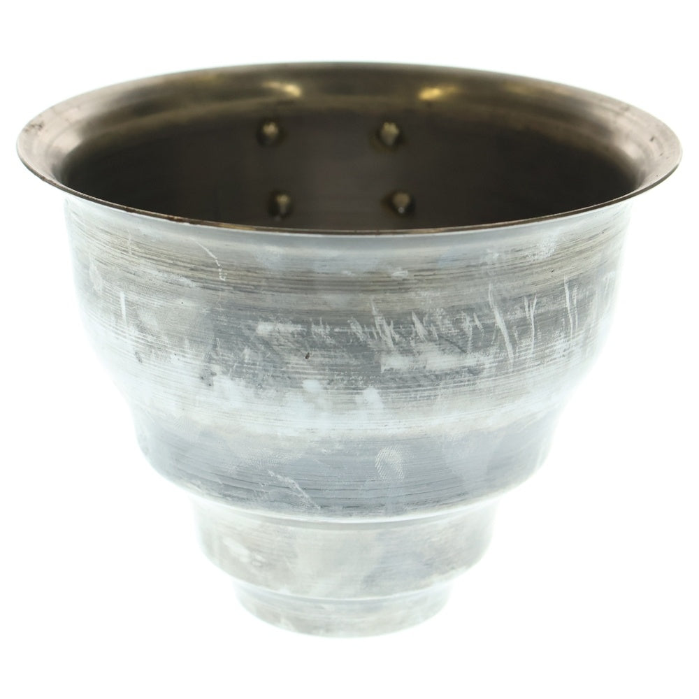 m&m(エムアンドエム) ×MASSES POT TYPE 5 - Conch STEEL / SMALL マシス コンク 鉄鉢 ポット シルバー