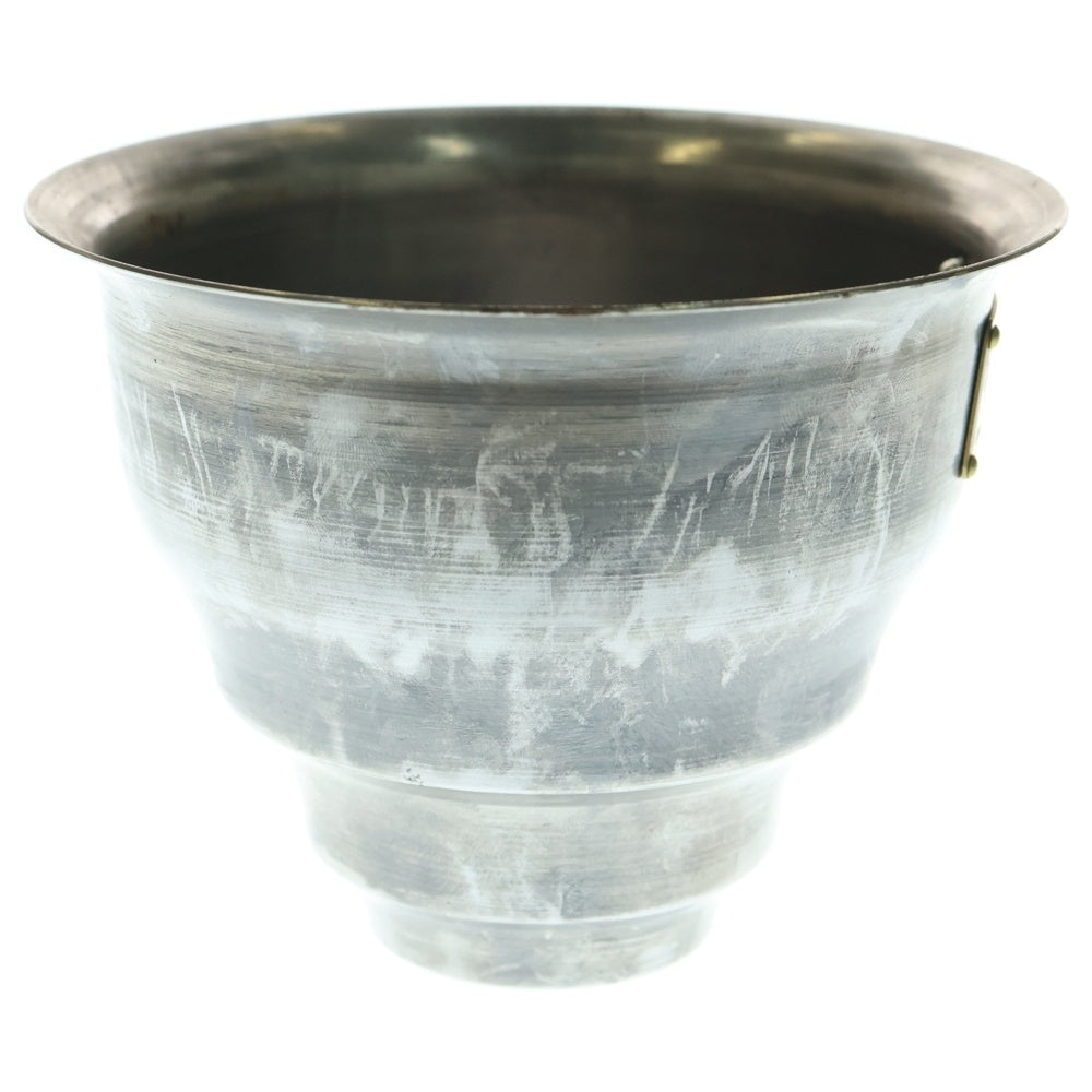 m&m(エムアンドエム) ×MASSES POT TYPE 5 - Conch STEEL / SMALL マシス コンク 鉄鉢 ポット シルバー