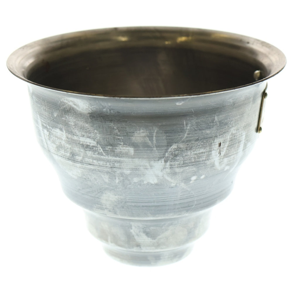 m&m(エムアンドエム) ×MASSES POT TYPE 5 - Conch STEEL / SMALL マシス コンク 鉄鉢 ポット シルバー