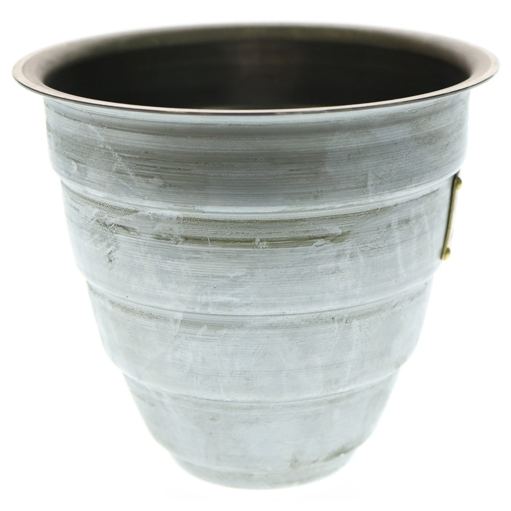 m&m(エムアンドエム) ×MASSES POT TYPE 1 - Chrysails STEEL / SMALL マシス クリサリス 鉄鉢 ポット シルバー