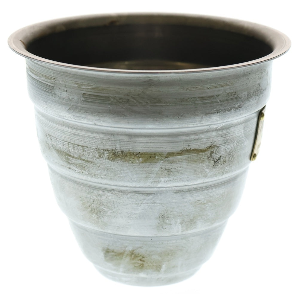 m&m(エムアンドエム) ×MASSES POT TYPE 1 - Chrysails STEEL / SMALL マシス クリサリス 鉄鉢 ポット シルバー