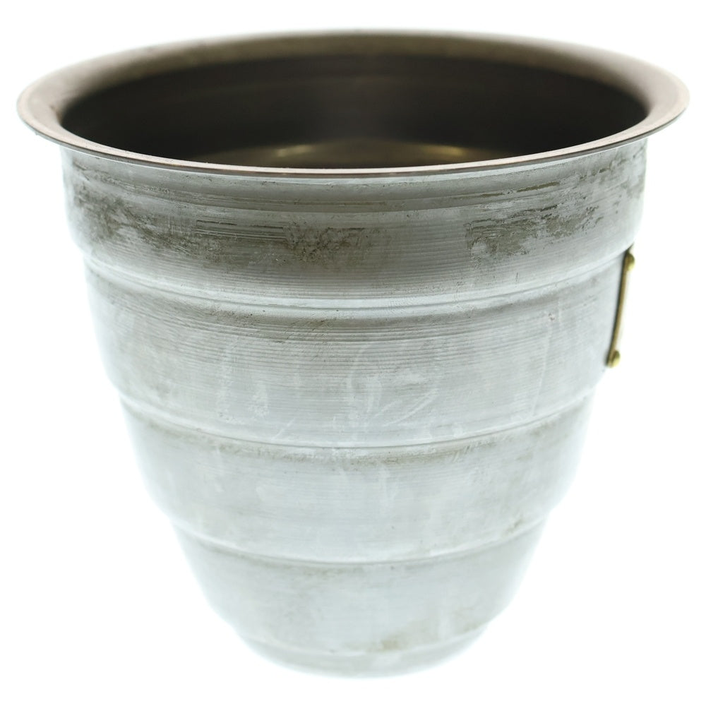 m&m(エムアンドエム) ×MASSES POT TYPE 1 - Chrysails STEEL / SMALL マシス クリサリス 鉄鉢 ポット シルバー