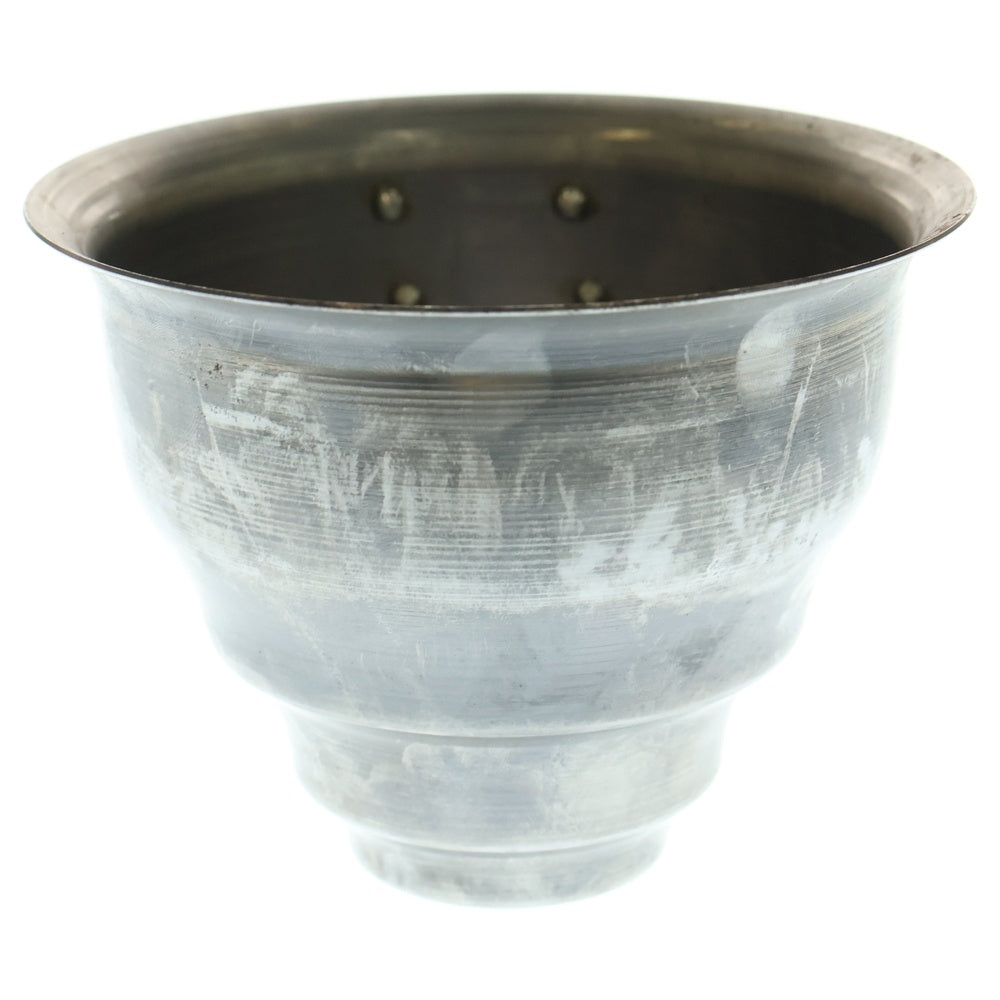 m&m(エムアンドエム) ×MASSES POT TYPE 5 - Conch STEEL / SMALL マシス コンク 鉄鉢 ポット シルバー