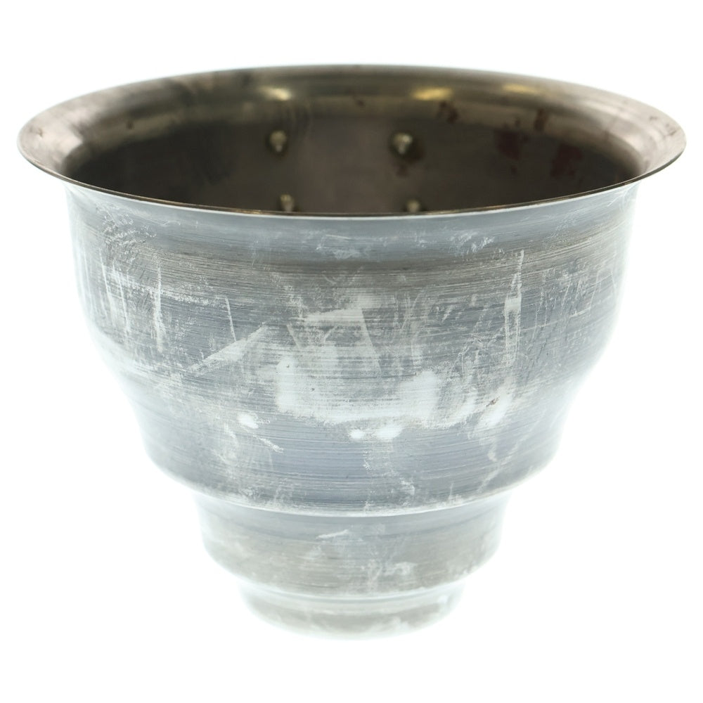 m&m(エムアンドエム) ×MASSES POT TYPE 5 - Conch STEEL / SMALL マシス コンク 鉄鉢 ポット シルバー