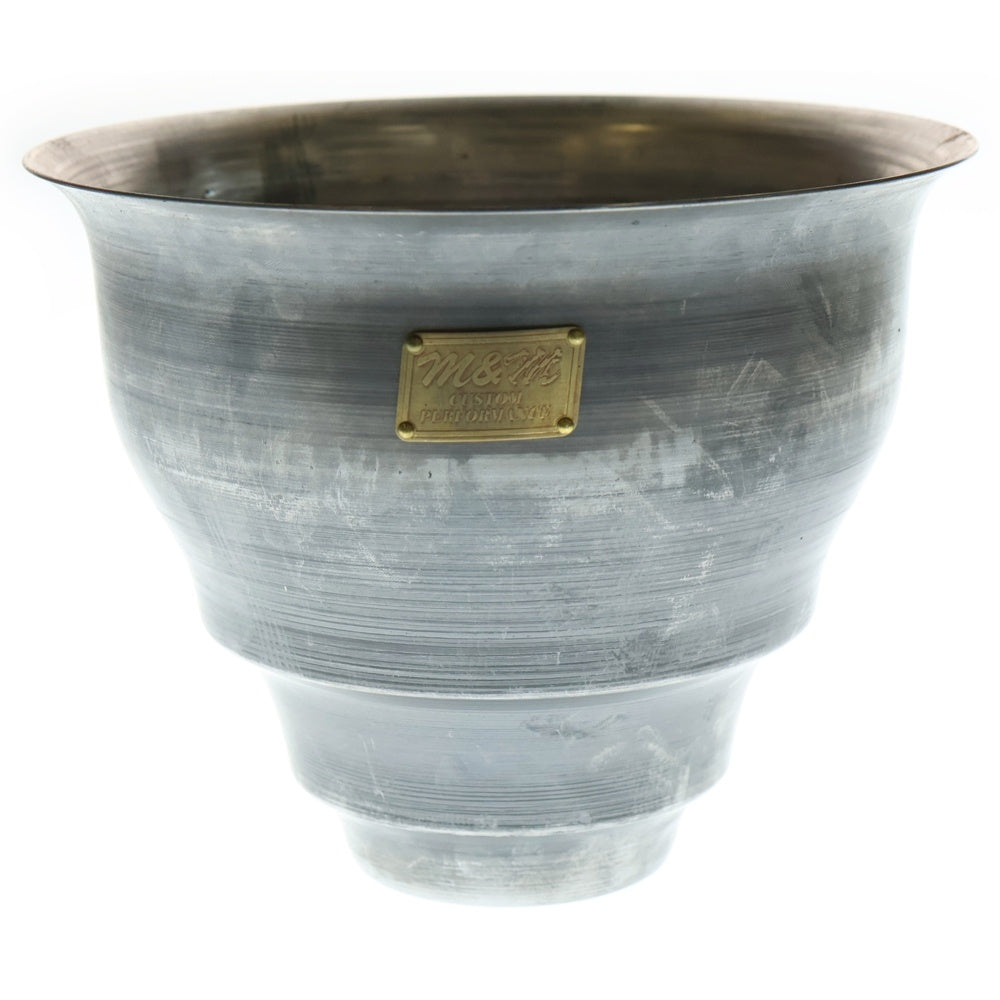 m&m(エムアンドエム) ×MASSES POT TYPE 5 - Conch STEEL / MEDIUM マシス コンク 鉄鉢 ポット シルバー