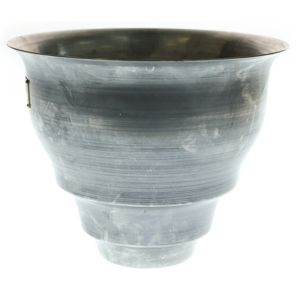 m&m(エムアンドエム) ×MASSES POT TYPE 5 - Conch STEEL / MEDIUM マシス コンク 鉄鉢 ポット シルバー