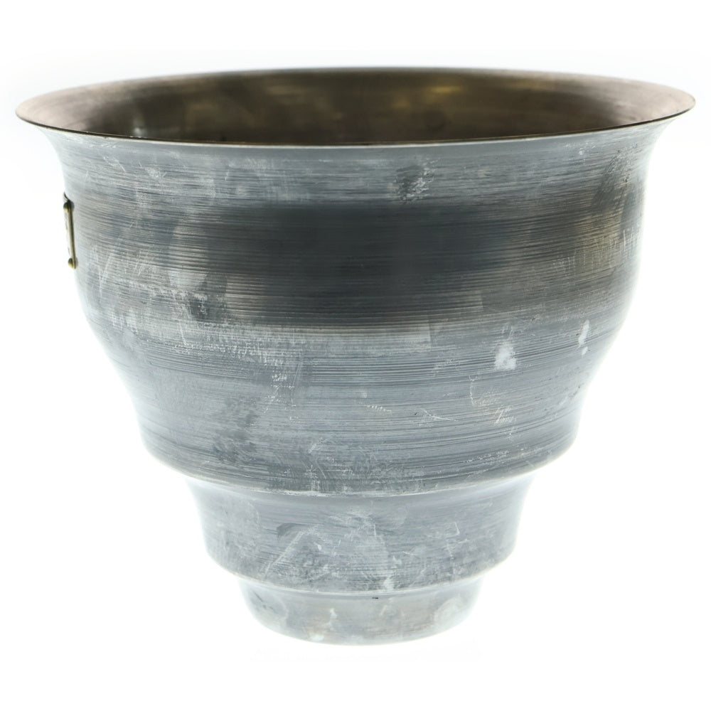 m&m(エムアンドエム) ×MASSES POT TYPE 5 - Conch STEEL / MEDIUM マシス コンク 鉄鉢 ポット シルバー