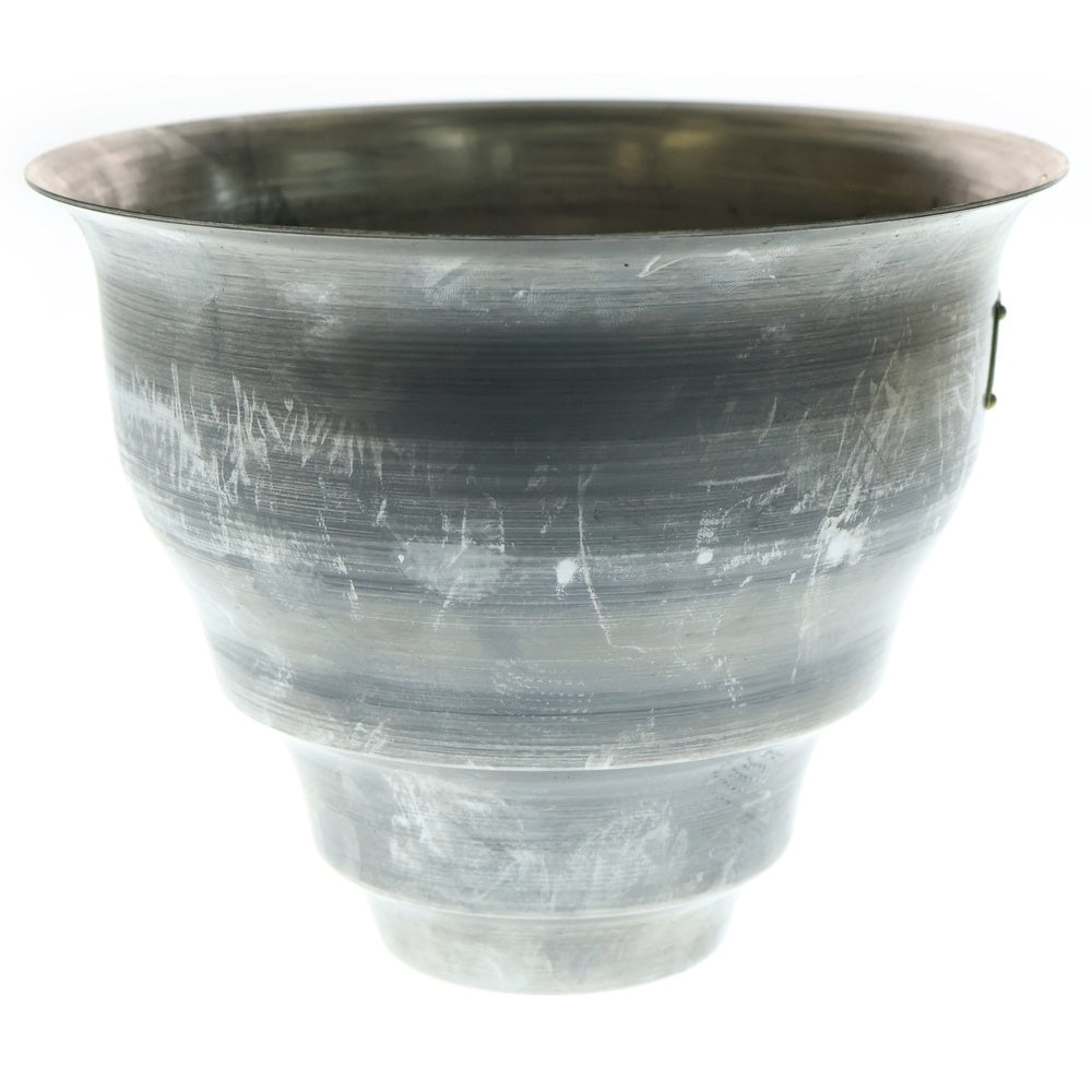 m&m(エムアンドエム) ×MASSES POT TYPE 5 - Conch STEEL / MEDIUM マシス コンク 鉄鉢 ポット シルバー