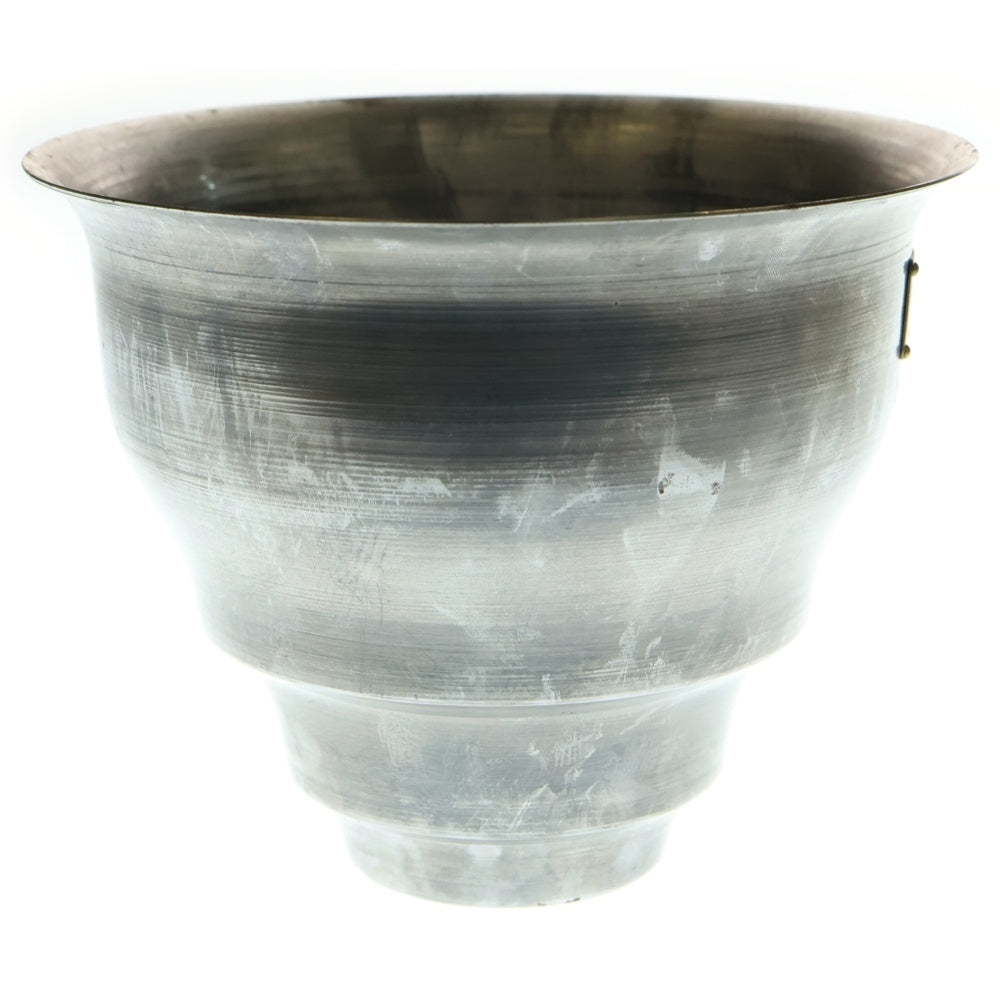 m&m(エムアンドエム) ×MASSES POT TYPE 5 - Conch STEEL / MEDIUM マシス コンク 鉄鉢 ポット シルバー