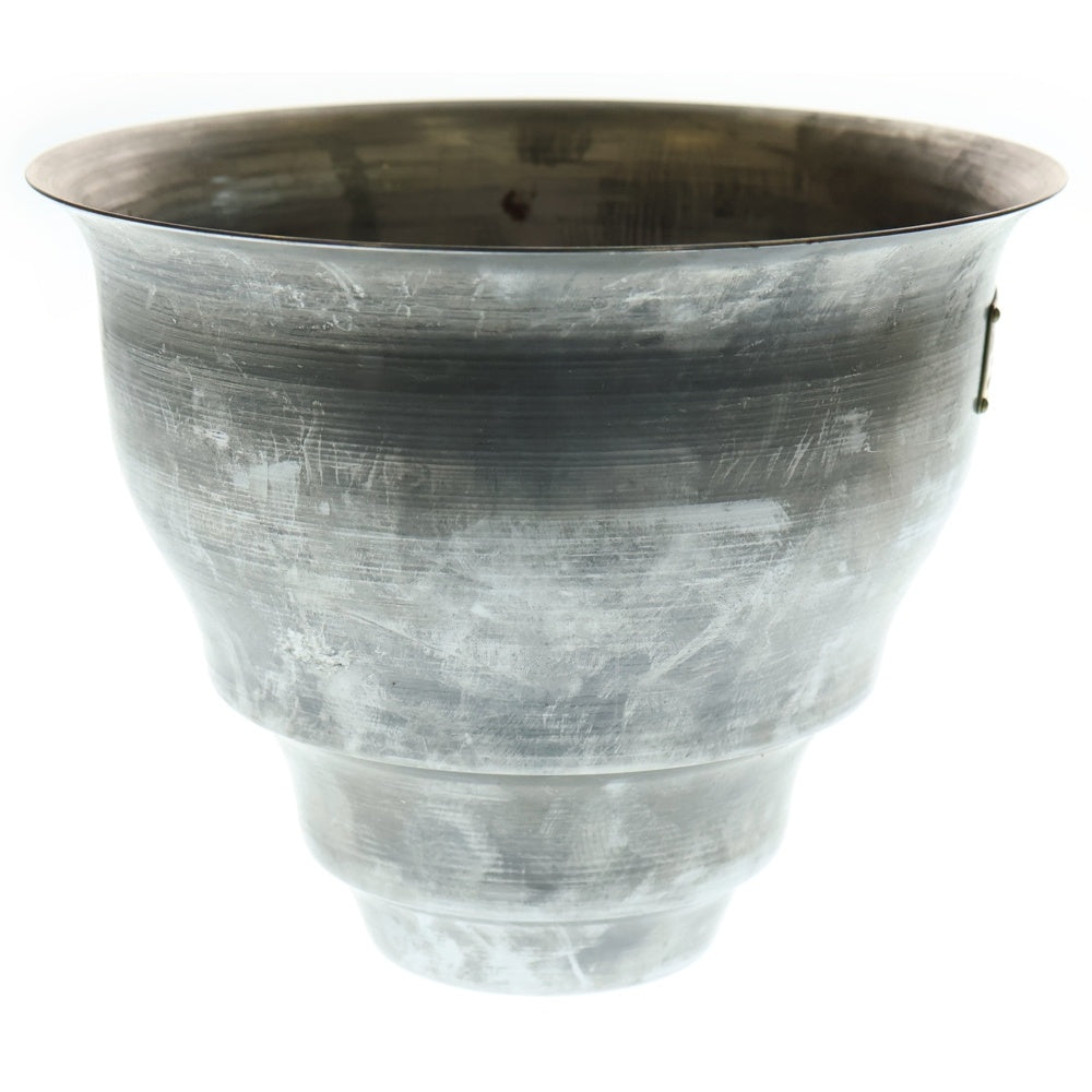 m&m(エムアンドエム) ×MASSES POT TYPE 5 - Conch STEEL / MEDIUM マシス コンク 鉄鉢 ポット シルバー