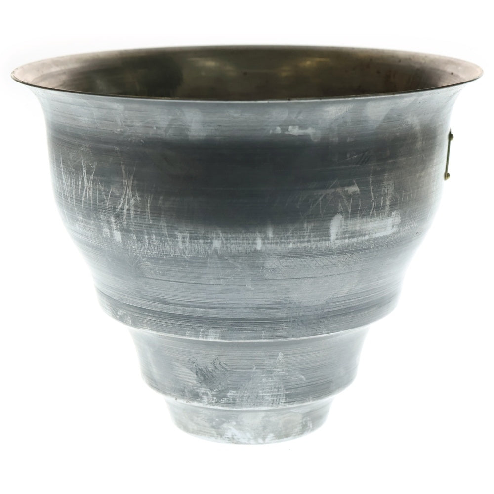 m&m(エムアンドエム) ×MASSES POT TYPE 5 - Conch STEEL / MEDIUM マシス コンク 鉄鉢 ポット シルバー