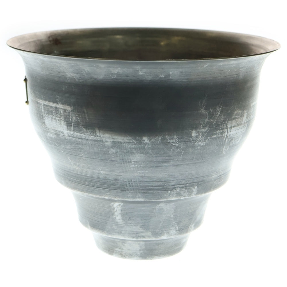 m&m(エムアンドエム) ×MASSES POT TYPE 5 - Conch STEEL / MEDIUM マシス コンク 鉄鉢 ポット シルバー