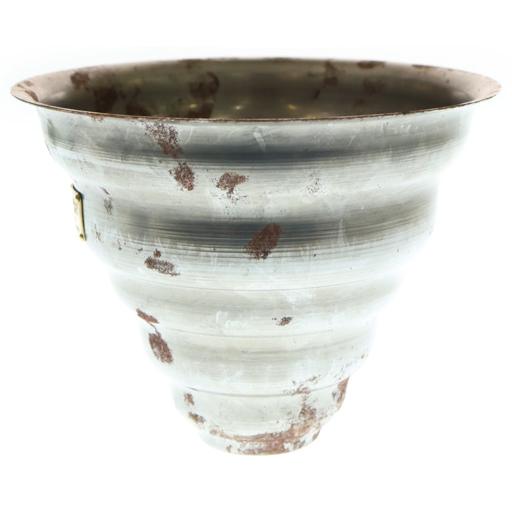 m&m(エムアンドエム) ×MASSES POT TYPE 6 - Bibendum STEEL / MEDIUM マシス ビバンダム 鉄鉢 ポット シルバー