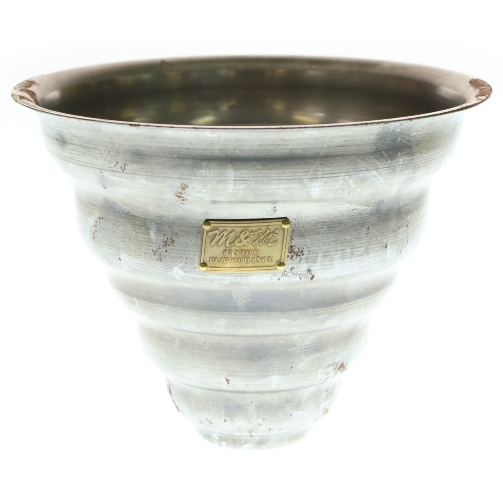 m&m(エムアンドエム) ×MASSES POT TYPE 6 - Bibendum STEEL / MEDIUM マシス ビバンダム 鉄鉢 ポット シルバー