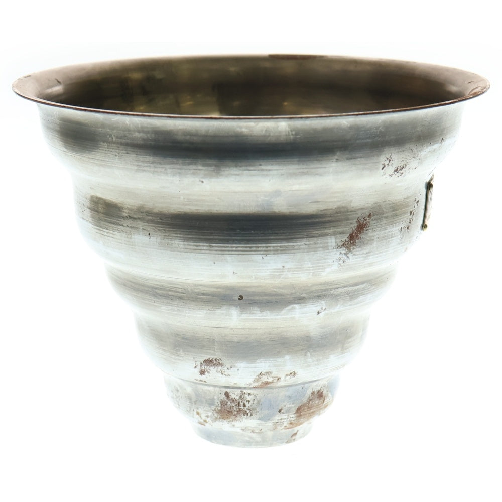 m&m(エムアンドエム) ×MASSES POT TYPE 6 - Bibendum STEEL / MEDIUM マシス ビバンダム 鉄鉢 ポット シルバー