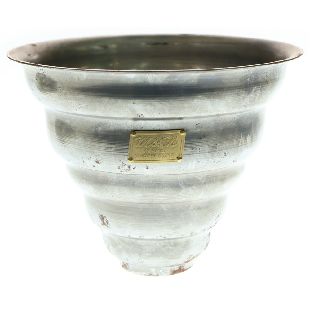 m&m(エムアンドエム) ×MASSES POT TYPE 6 - Bibendum STEEL / MEDIUM マシス ビバンダム 鉄鉢 ポット シルバー