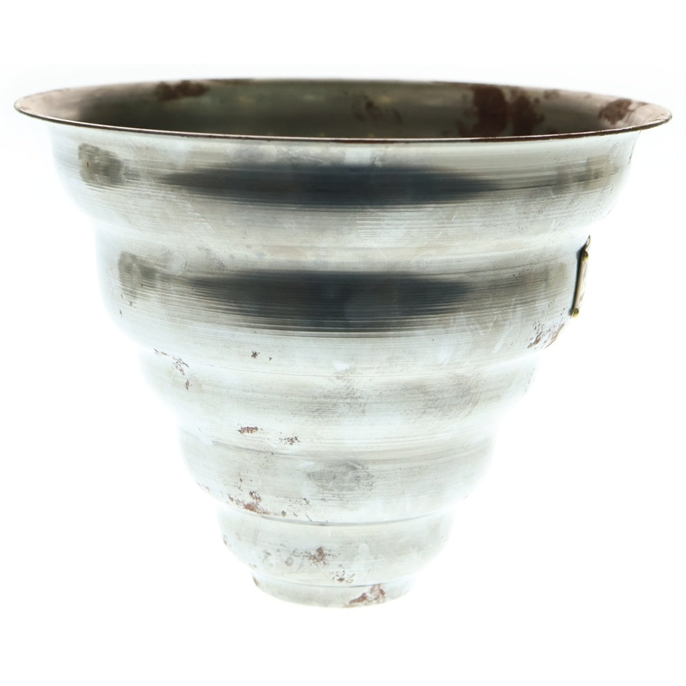 m&m(エムアンドエム) ×MASSES POT TYPE 6 - Bibendum STEEL / MEDIUM マシス ビバンダム 鉄鉢 ポット シルバー