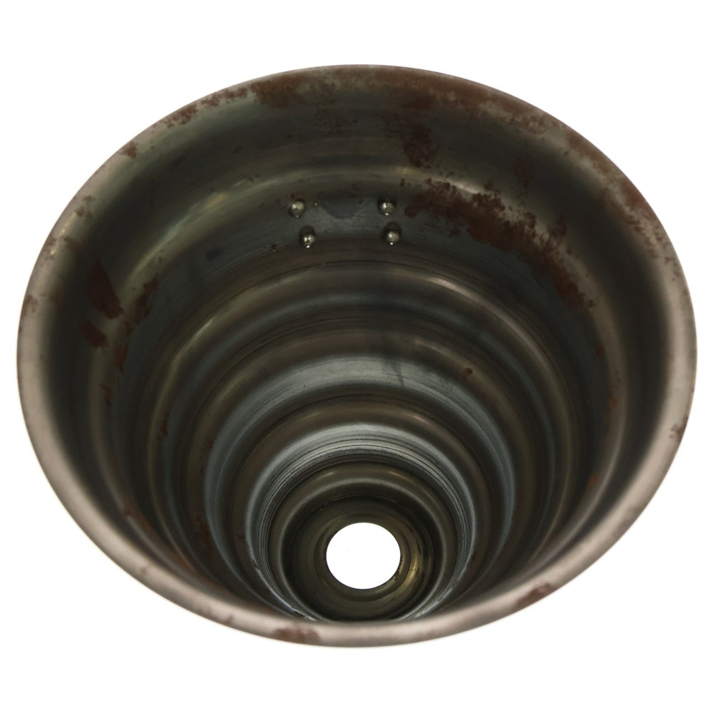 m&m(エムアンドエム) ×MASSES POT TYPE 6 - Bibendum STEEL / MEDIUM マシス ビバンダム 鉄鉢 ポット シルバー