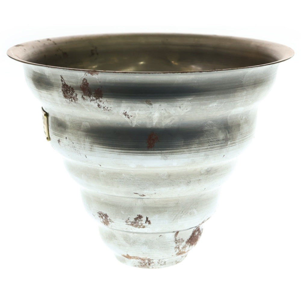 m&m(エムアンドエム) ×MASSES POT TYPE 6 - Bibendum STEEL / MEDIUM マシス ビバンダム 鉄鉢 ポット シルバー