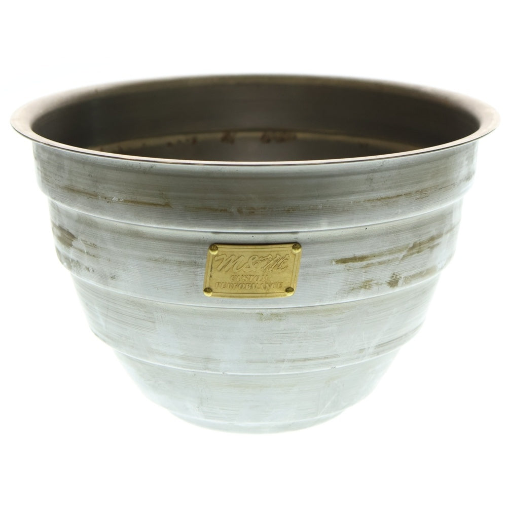 m&m(エムアンドエム) ×MASSES POT TYPE 4 - TERMIT STEEL / LARGE マシス ターミット 鉄鉢 ポット シルバー