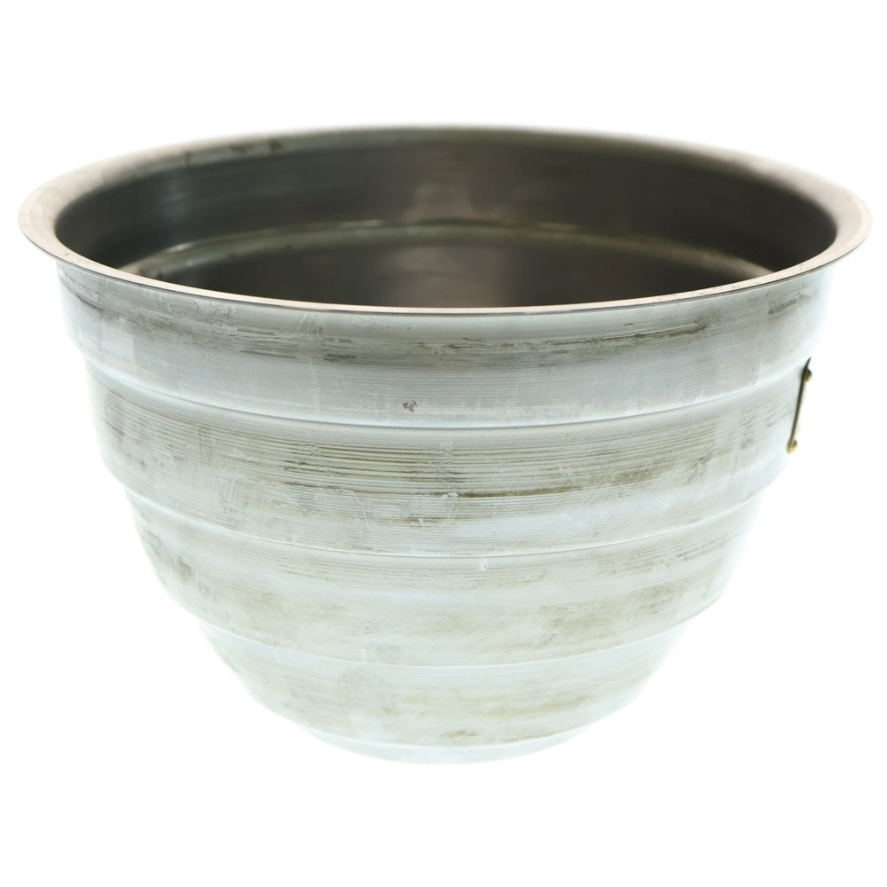 m&m(エムアンドエム) ×MASSES POT TYPE 4 - TERMIT STEEL / LARGE マシス ターミット 鉄鉢 ポット シルバー