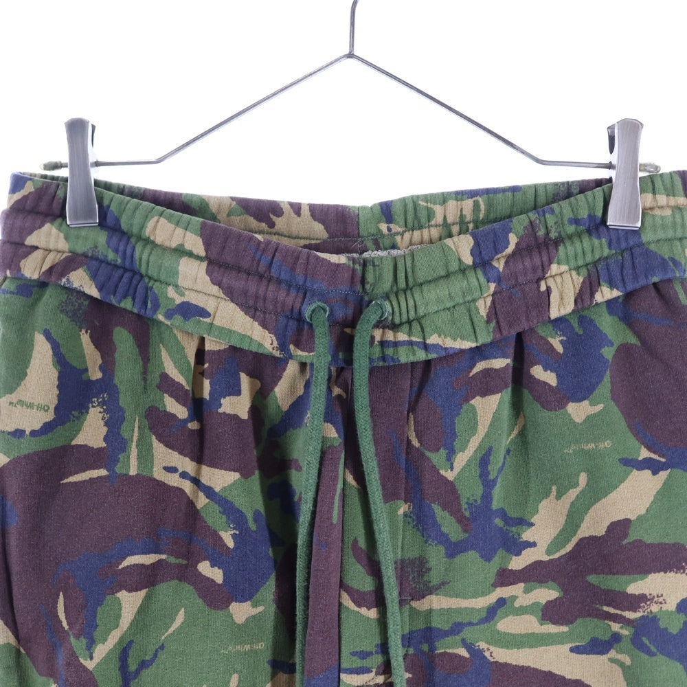 OFF-WHITE(オフホワイト) 18SS カモ柄 サイドジップポケット コットン スウェットパンツ ブラウン/カーキ OMCH007S18600022