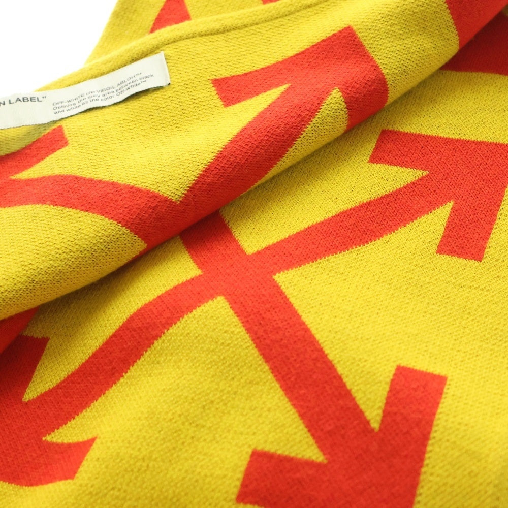 OFF-WHITE(オフホワイト) ARROWS REVERSIBLE SCARF アローズ リバーシブル スカーフ フリンジマフラー イエロー/レッド
