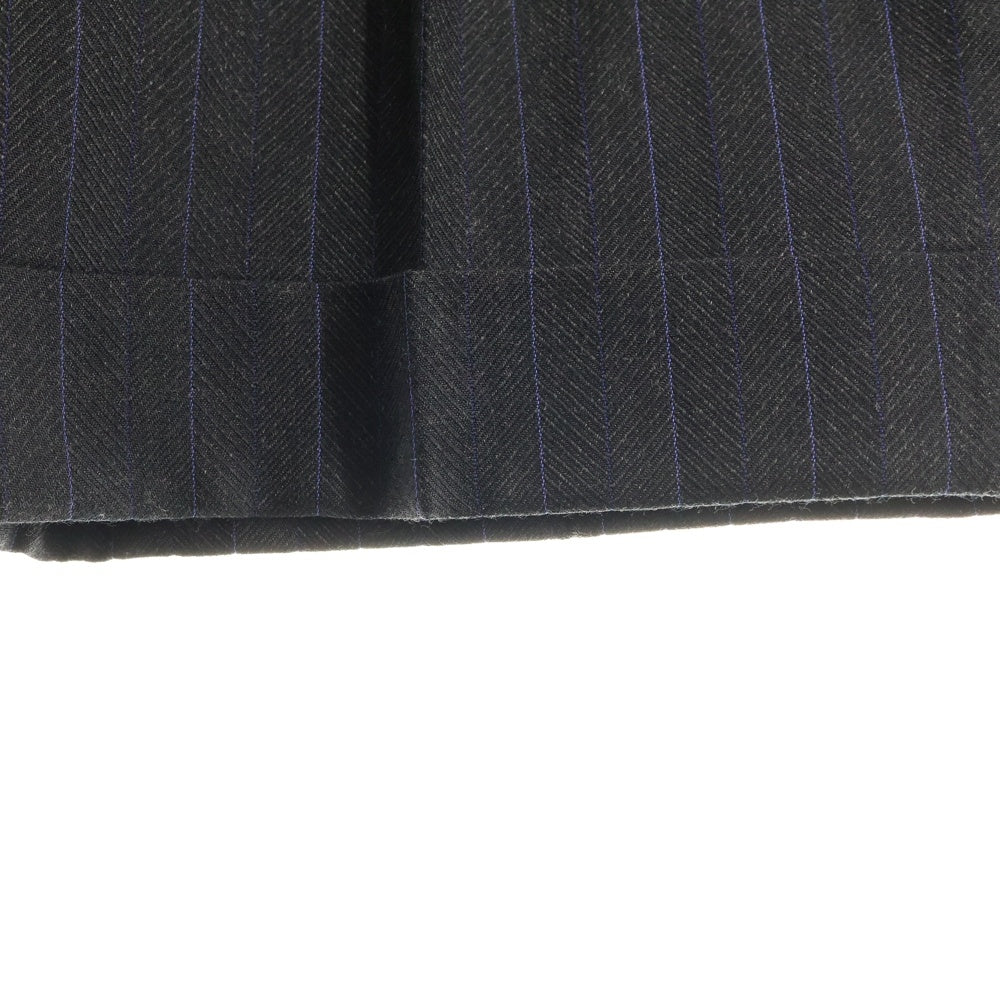 miumiu(ミュウミュウ) ストライプ ウールテーパードスラックスパンツ グレー MP1704 RFID