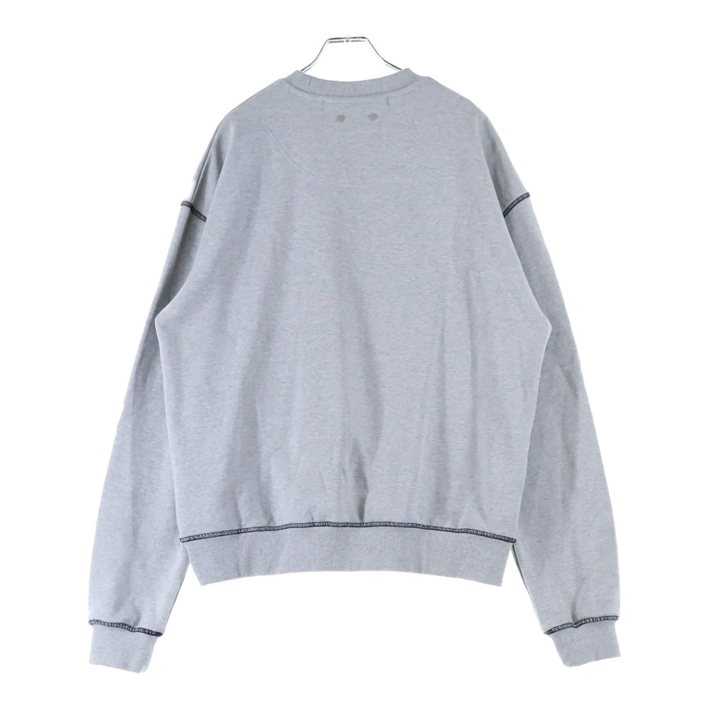 ADSB ANDERSSON BELL(アンダースンベル) ローズ 刺繍 クルーネックスウェットトレーナー グレー