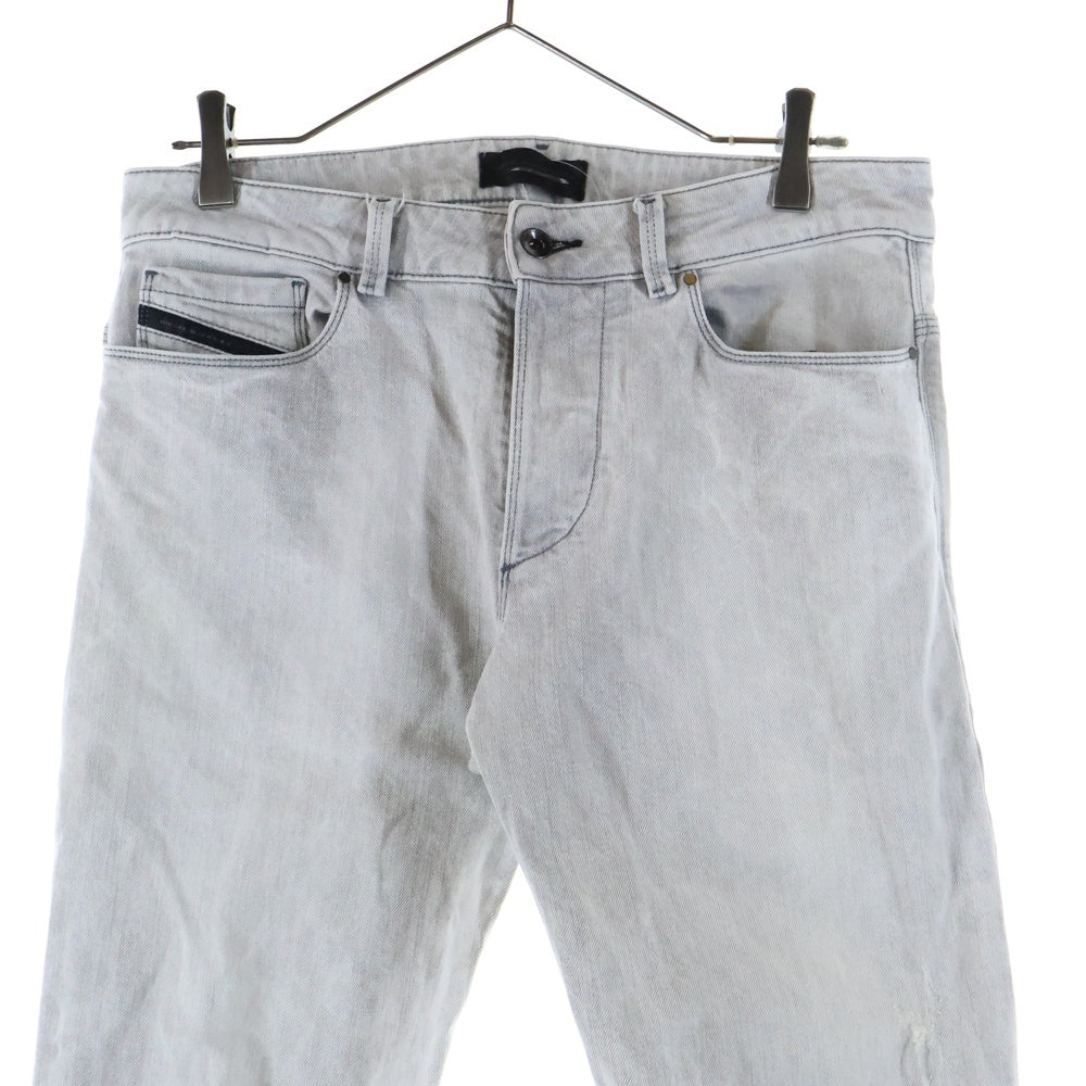 DIESEL BLACK GOLD(ディーゼルブラックゴールド) ブリーチド スリム スキニー デニムパンツ グレー