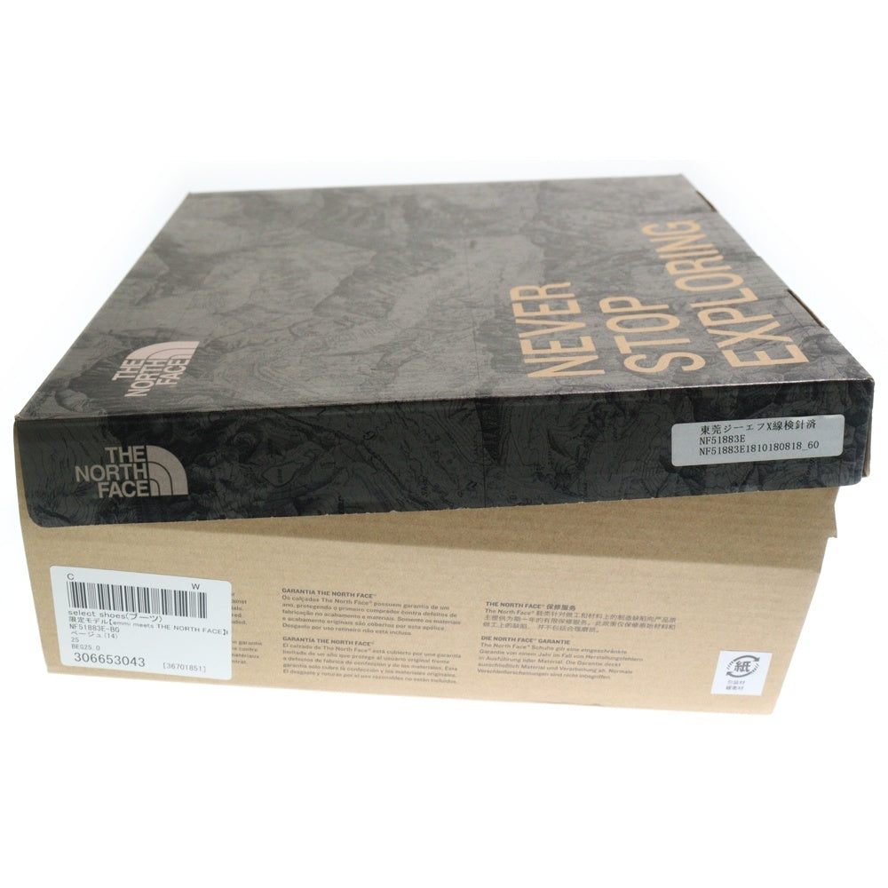 THE NORTH FACE(ザノースフェイス) emmi別注 NUPTSE BOOTIE ヌプシ ブーティ ライト ボアショートブーツ ベージュ US7/25cm NF51883E-F