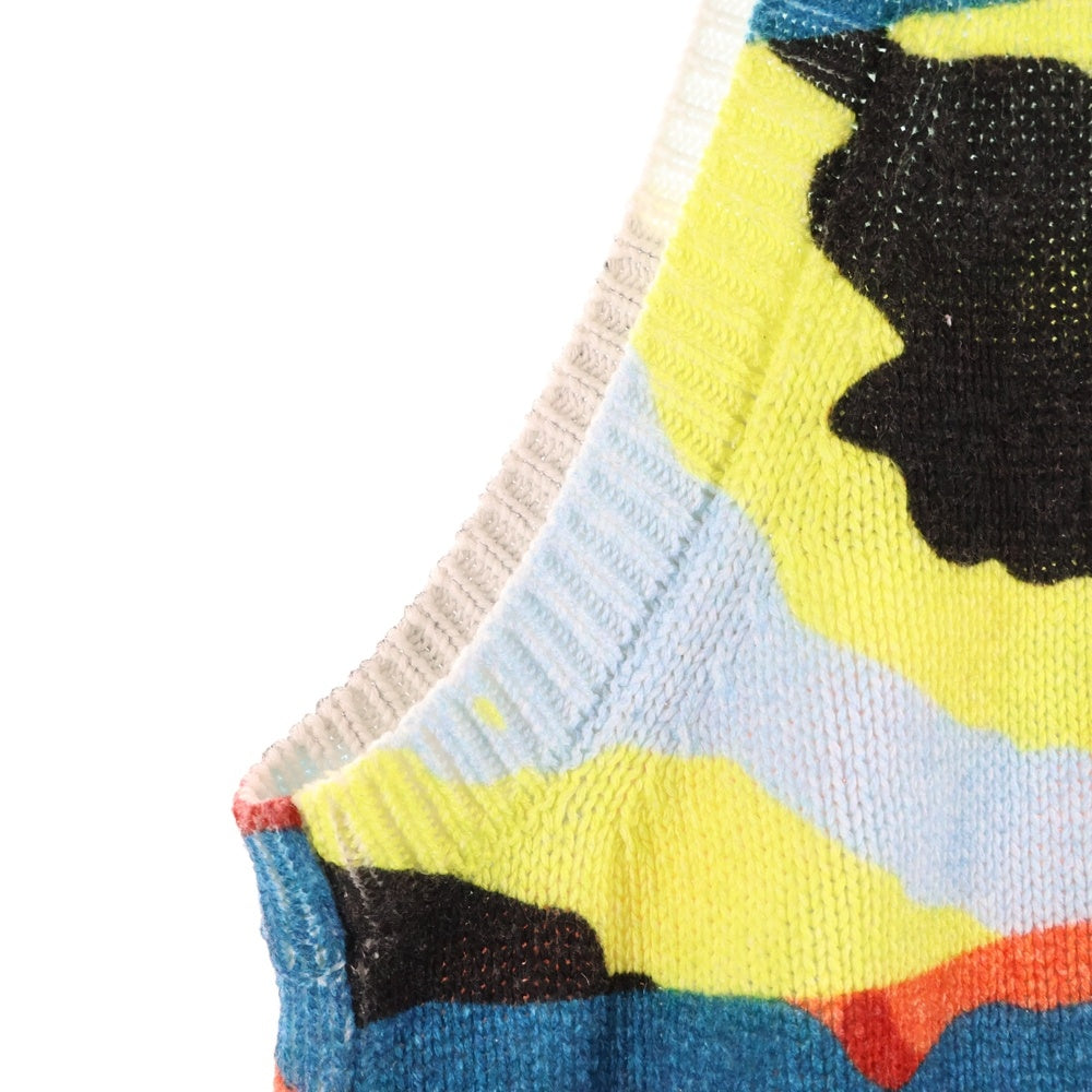 STUSSY(ステューシー) PRINTED SWEATER VEST 総柄 プリンテッド スウェットベスト マルチカラー