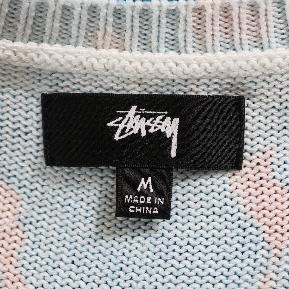 STUSSY(ステューシー) PRINTED SWEATER VEST 総柄 プリンテッド スウェットベスト マルチカラー