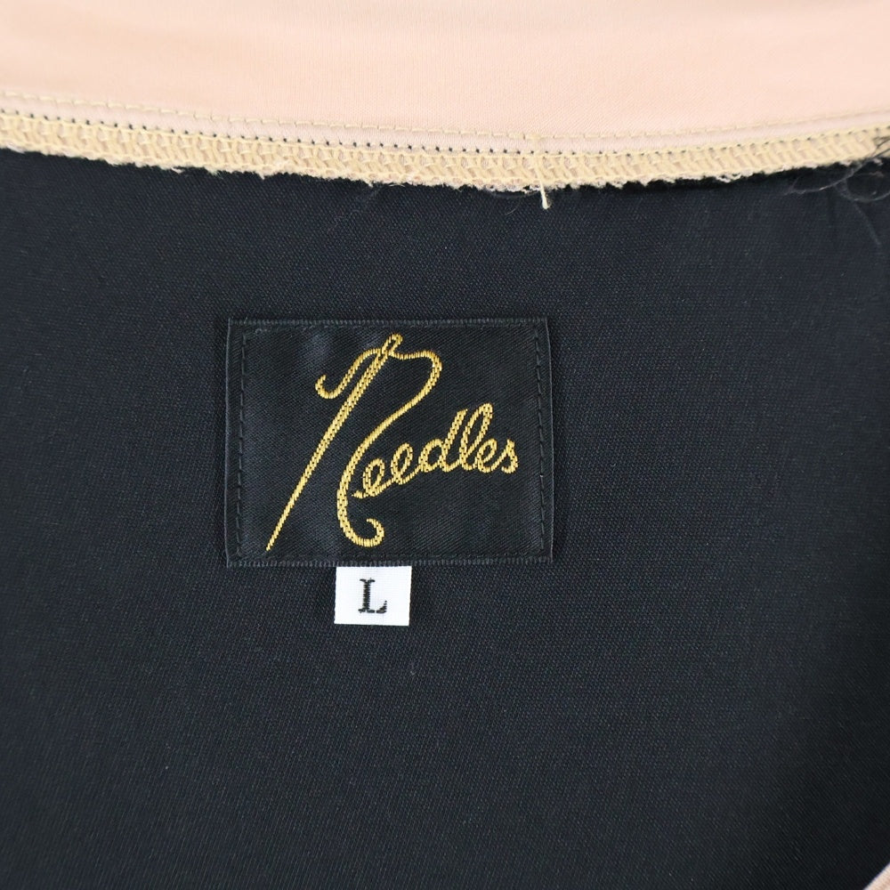 Needles(ニードルス) パピヨンロゴエンブロイダリー ラウンドネック タンクトップ ブラック/ピンク EJ181